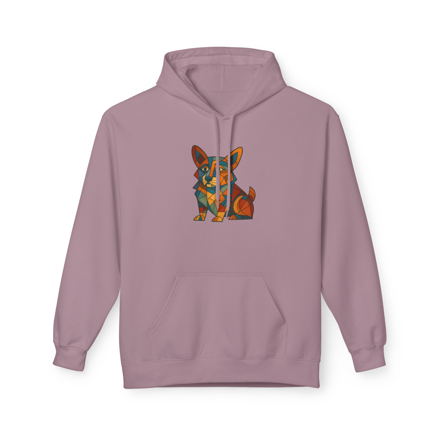 Corgi Cubism Hoodie - Colorful Geometric Dog Pullover