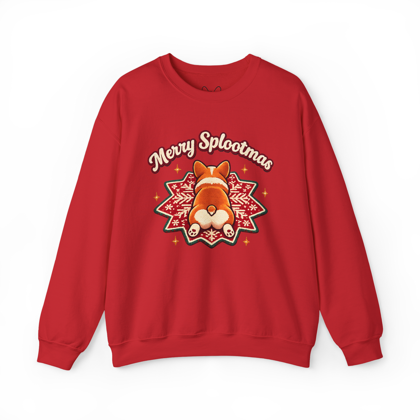 Holiday Corgi Sweatshirt – "Merry Splootmas" Cute Christmas Corgi Crewneck