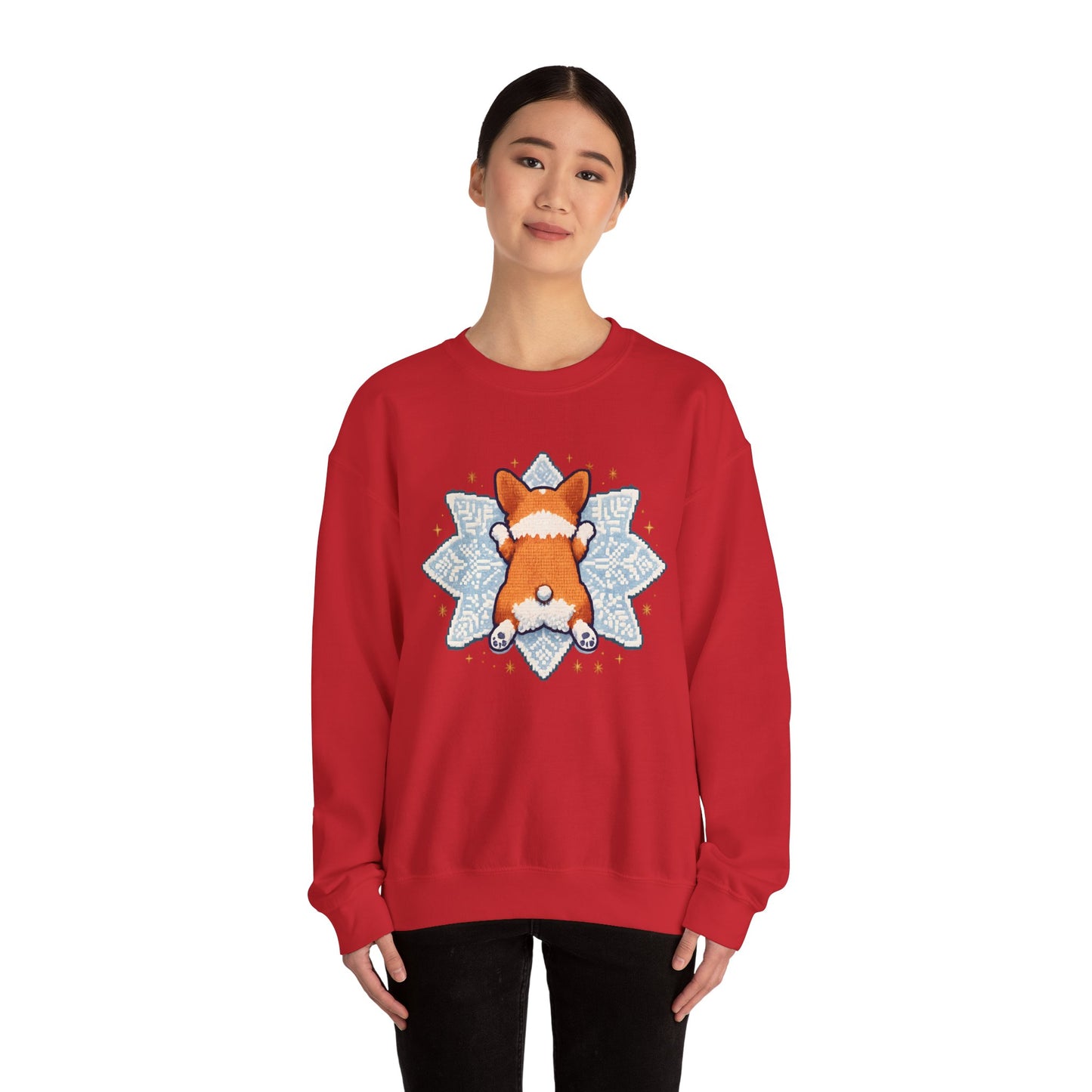Corgi Sploot Mandala Sweatshirt — Cute Dog Christmas Crewneck