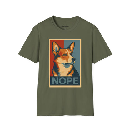 Corgi 'NOPE' Graphic T‑Shirt — Retro Pop Art Tee