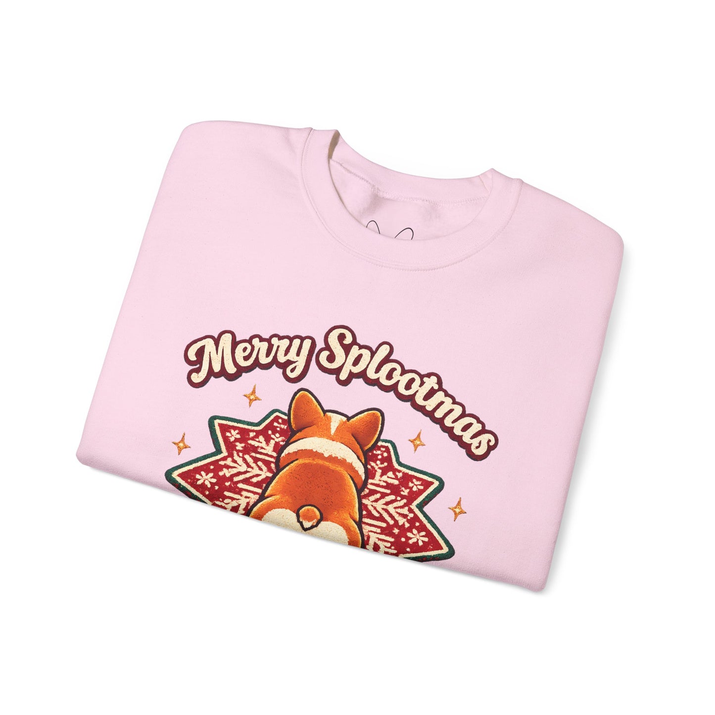 Holiday Corgi Sweatshirt – "Merry Splootmas" Cute Christmas Corgi Crewneck