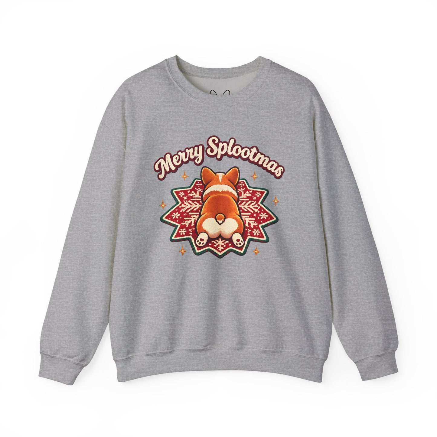 Holiday Corgi Sweatshirt – "Merry Splootmas" Cute Christmas Corgi Crewneck