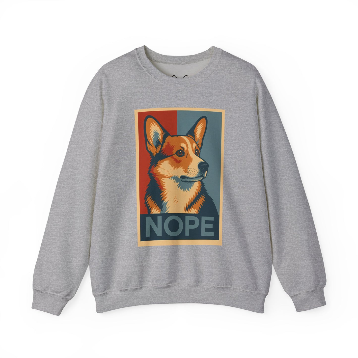Corgi 'NOPE' Crewneck Sweatshirt – Funny Corgi Graphic Pullover