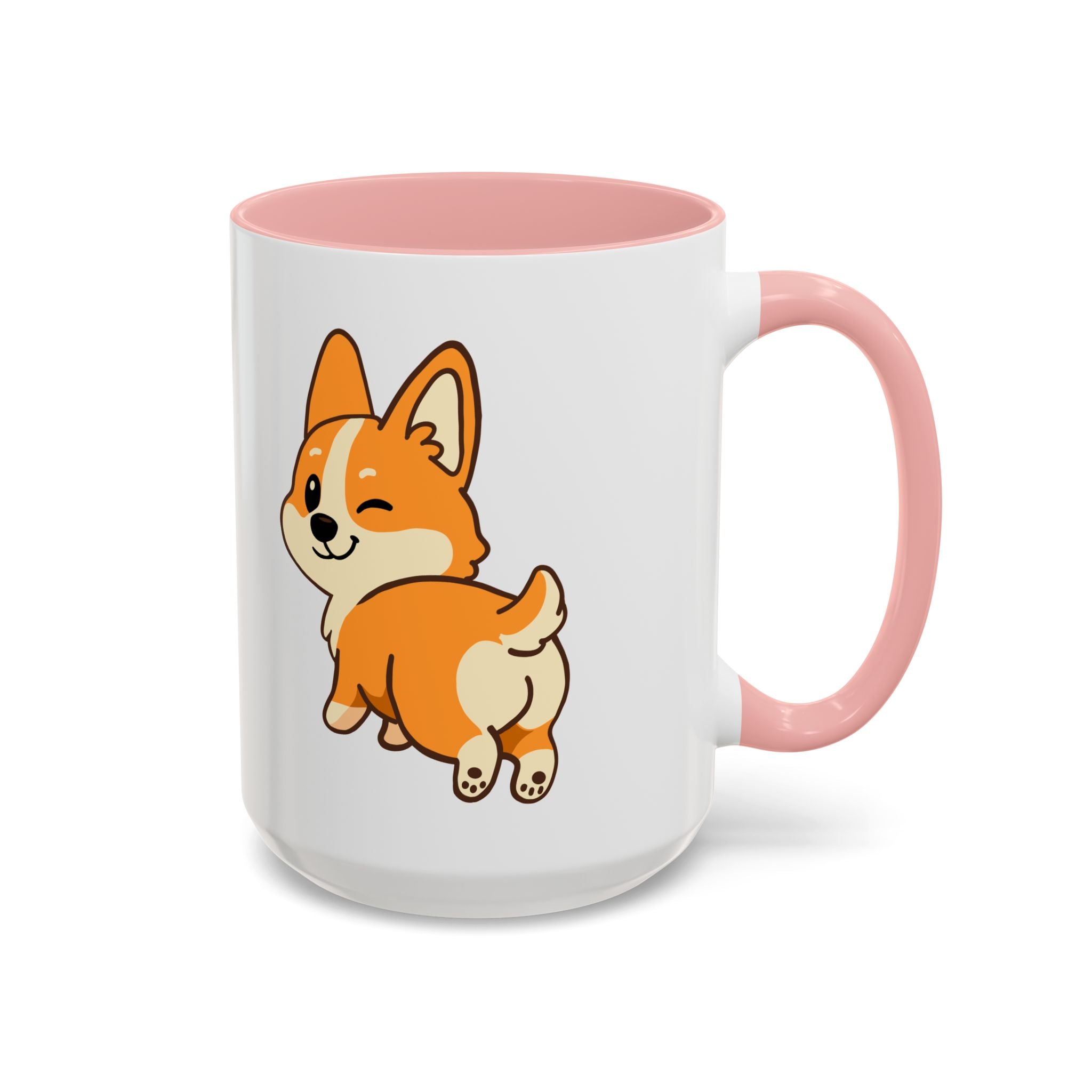Cute Winking Corgi Accent Coffee Mug — Cute Dog Lover Gift (11/15oz)