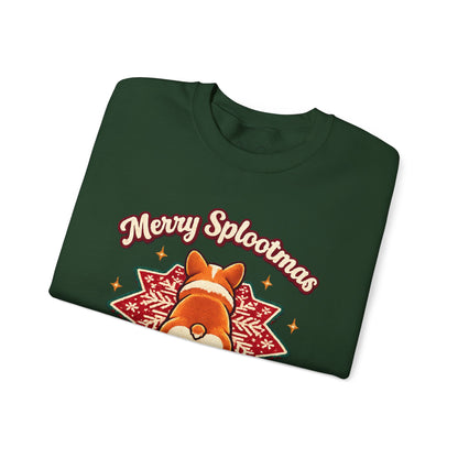 Holiday Corgi Sweatshirt – "Merry Splootmas" Cute Christmas Corgi Crewneck