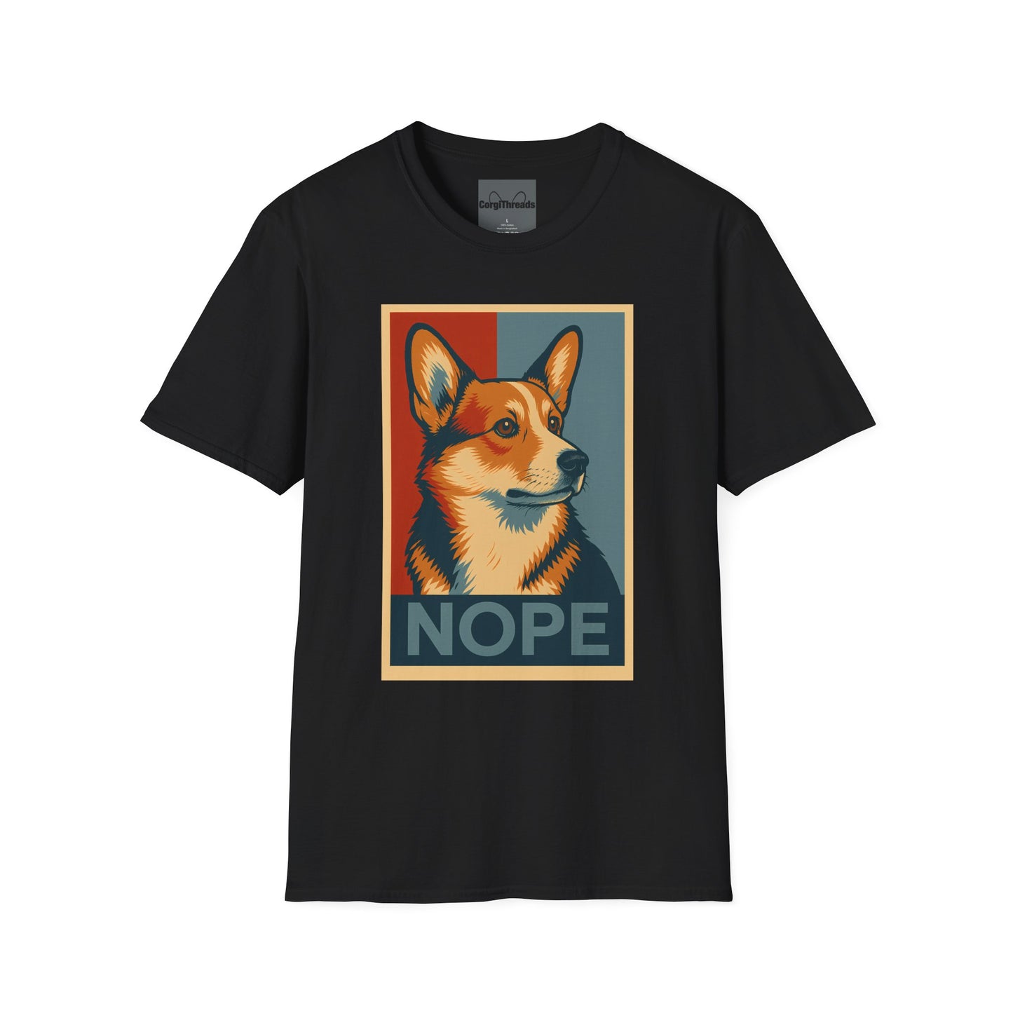 Corgi 'NOPE' Graphic T‑Shirt — Retro Pop Art Tee