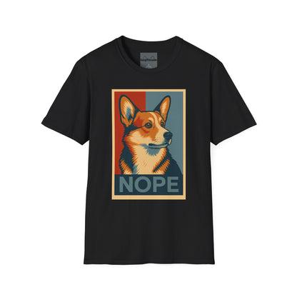 Corgi 'NOPE' Graphic T‑Shirt — Retro Pop Art Tee