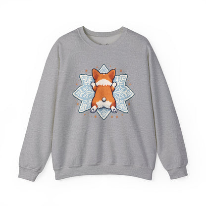 Corgi Sploot Mandala Sweatshirt — Cute Dog Christmas Crewneck