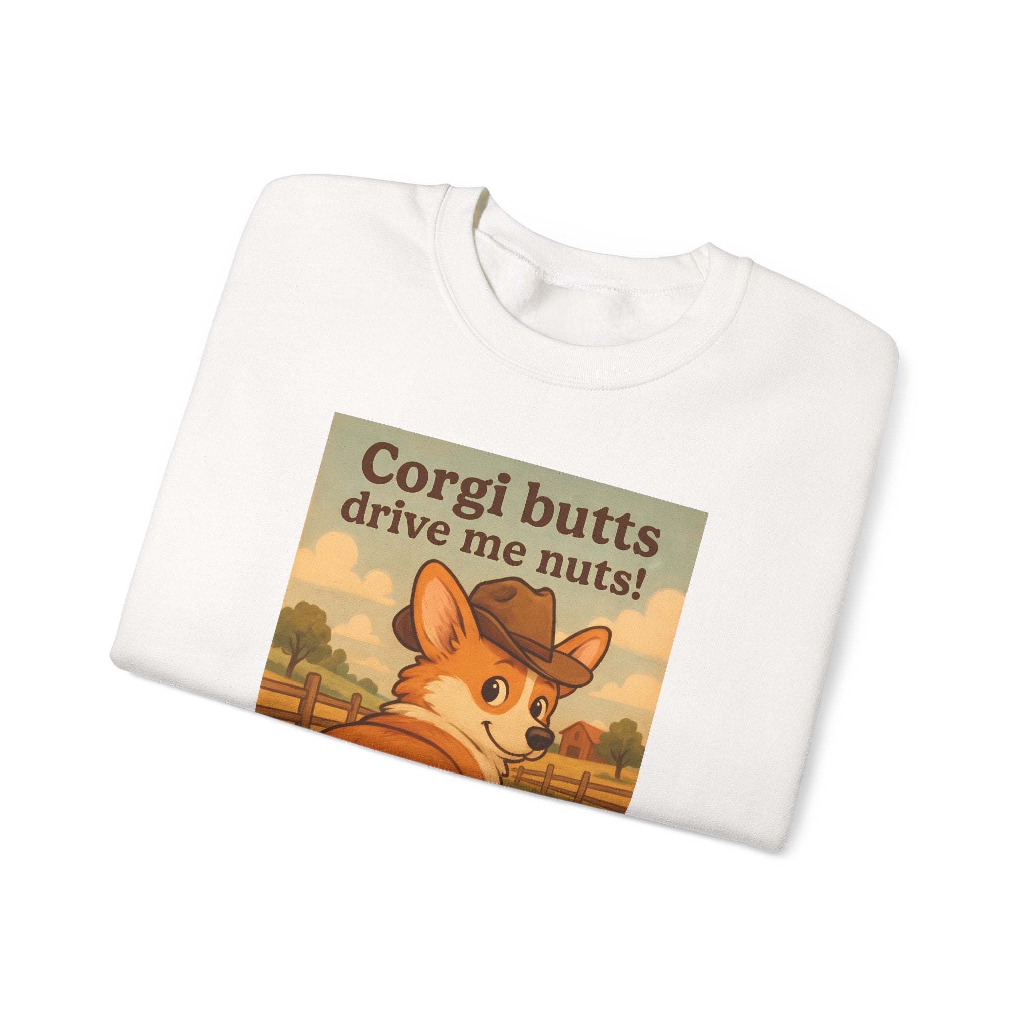 Corgi Butts Drive Me Nuts Sweatshirt — Cute Vintage Corgi Crewneck