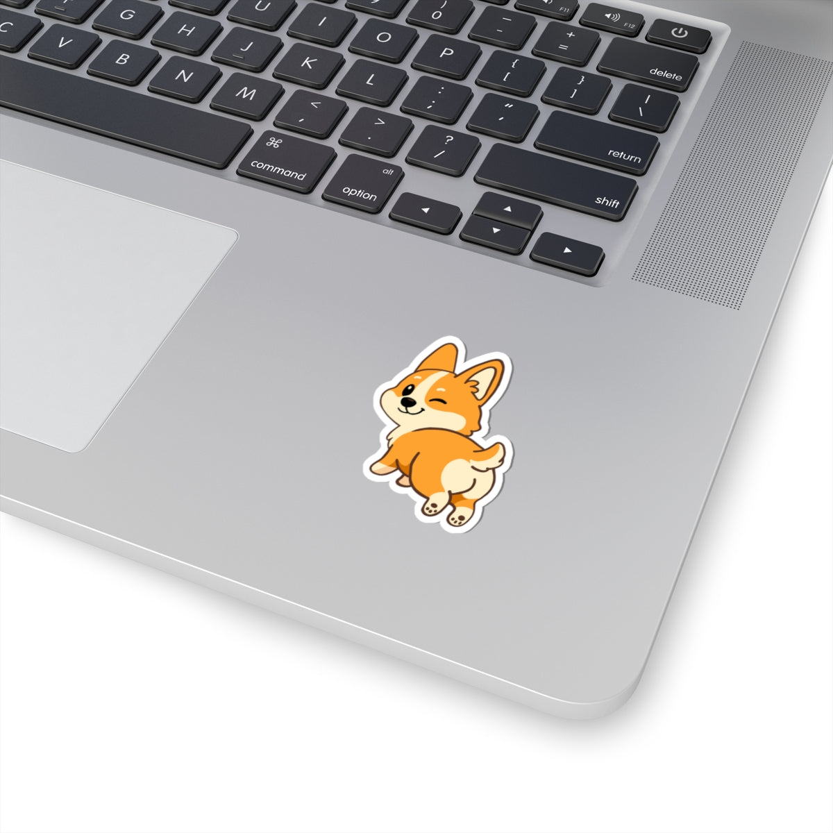 Winking Corgi Butt Kiss-Cut Sticker — Cute Laptop & Water Bottle Decal