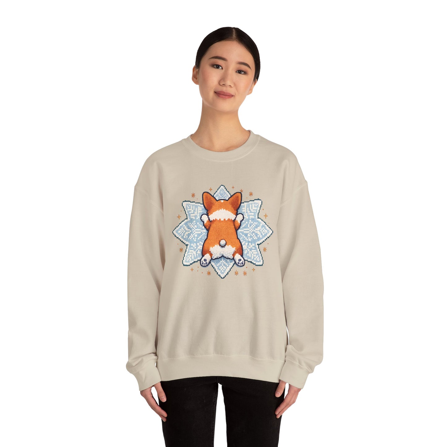 Corgi Sploot Mandala Sweatshirt — Cute Dog Christmas Crewneck