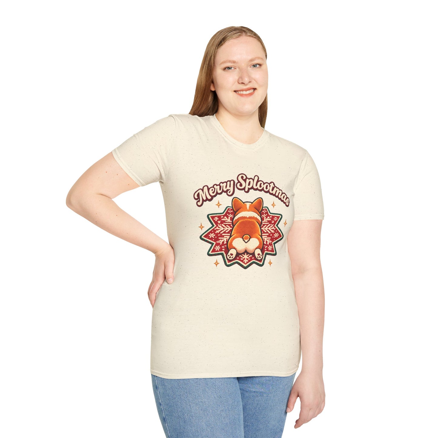 Merry Splootmas Corgi T-Shirt — Cute Holiday Tee