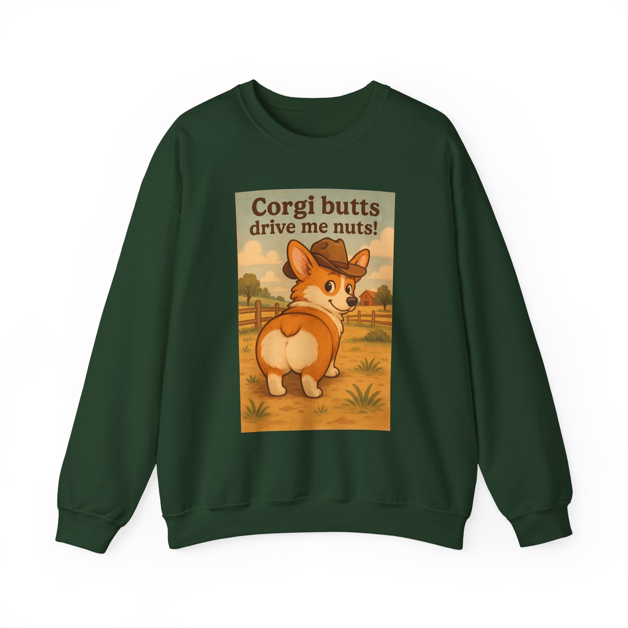 Corgi Butts Drive Me Nuts Sweatshirt — Cute Vintage Corgi Crewneck