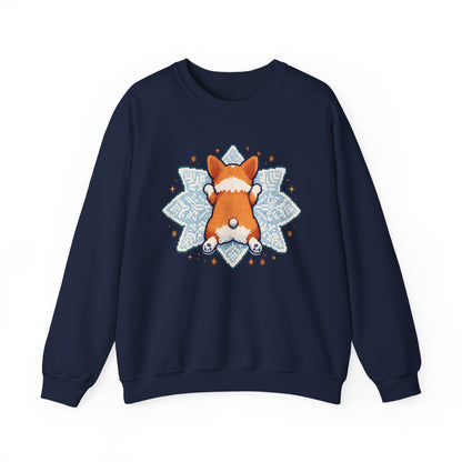 Corgi Sploot Mandala Sweatshirt — Cute Dog Christmas Crewneck
