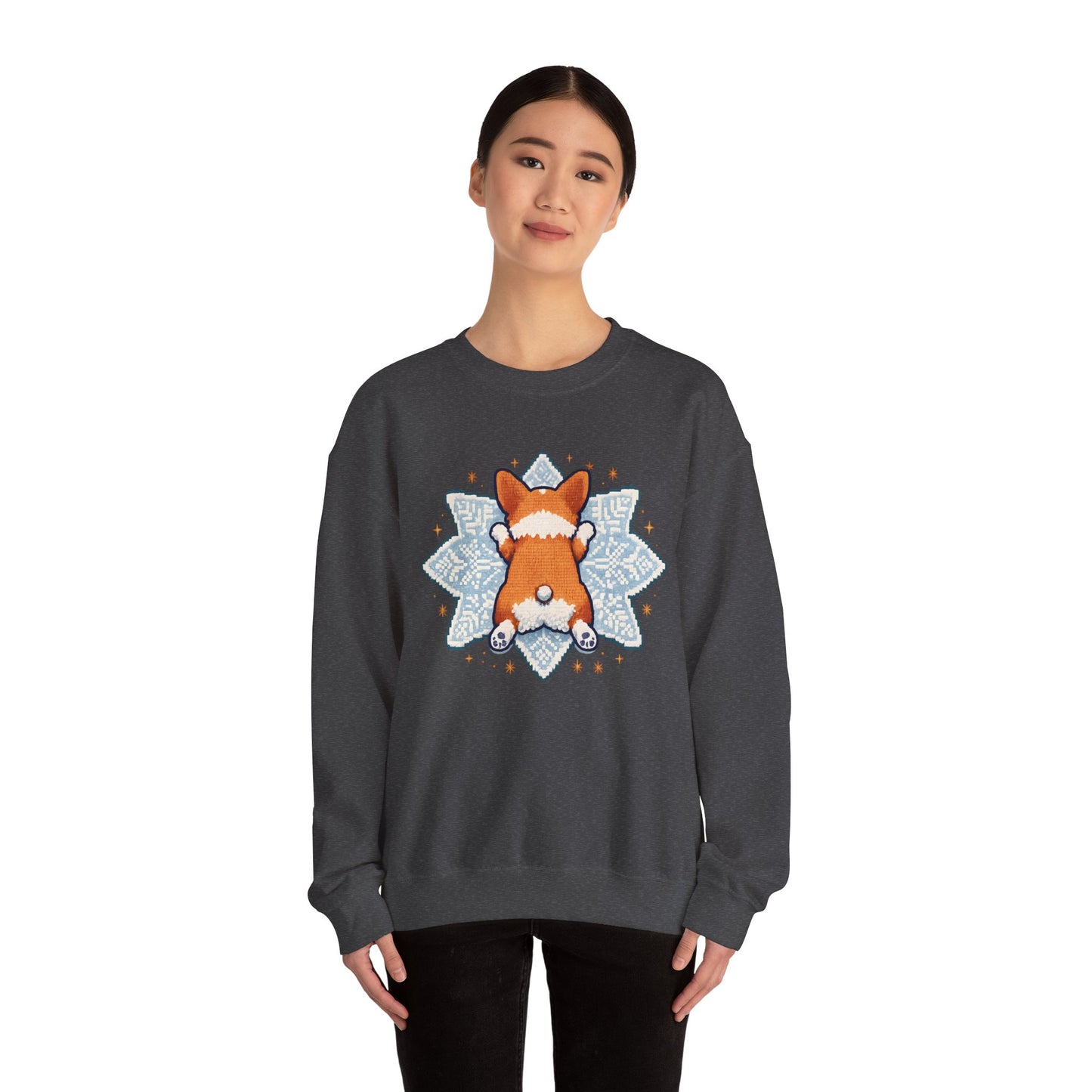 Corgi Sploot Mandala Sweatshirt — Cute Dog Christmas Crewneck