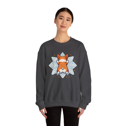 Corgi Sploot Mandala Sweatshirt — Cute Dog Christmas Crewneck