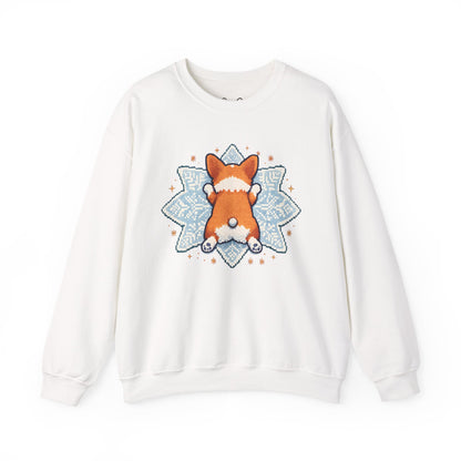 Corgi Sploot Mandala Sweatshirt — Cute Dog Christmas Crewneck