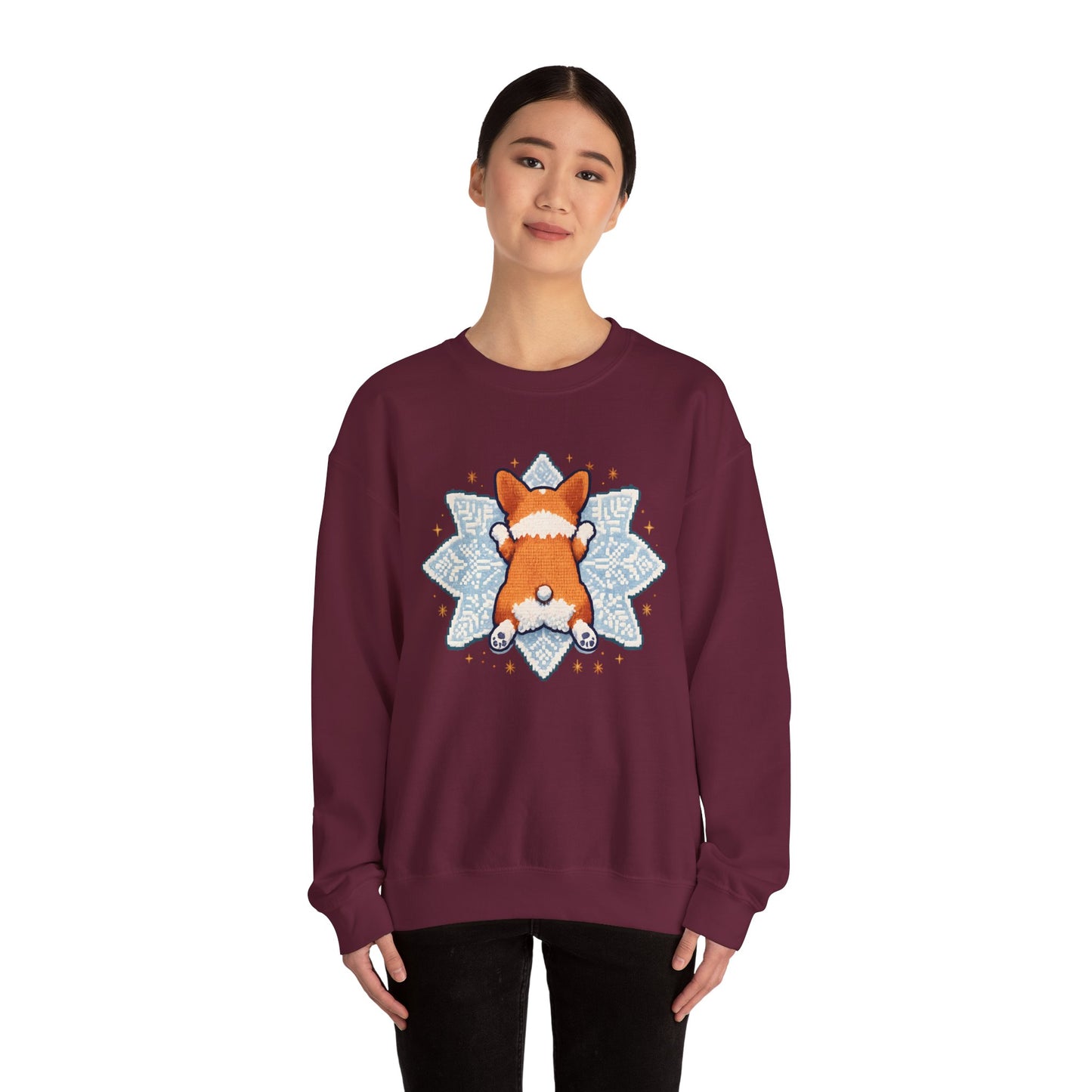Corgi Sploot Mandala Sweatshirt — Cute Dog Christmas Crewneck