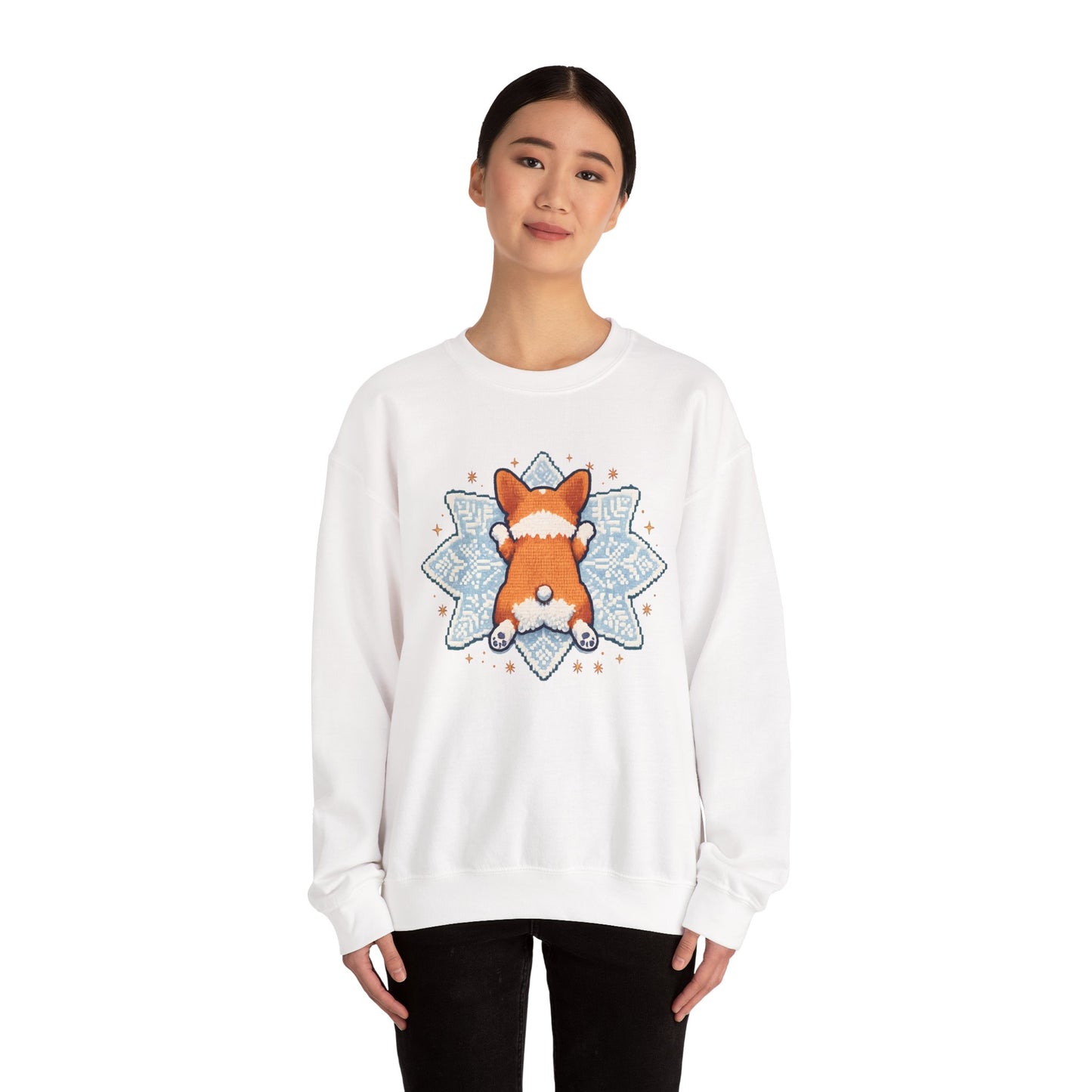 Corgi Sploot Mandala Sweatshirt — Cute Dog Christmas Crewneck