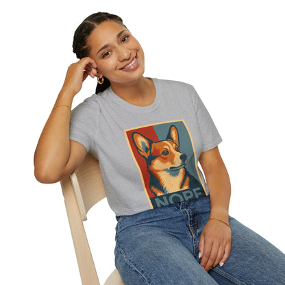 Corgi 'NOPE' Graphic T‑Shirt — Retro Pop Art Tee