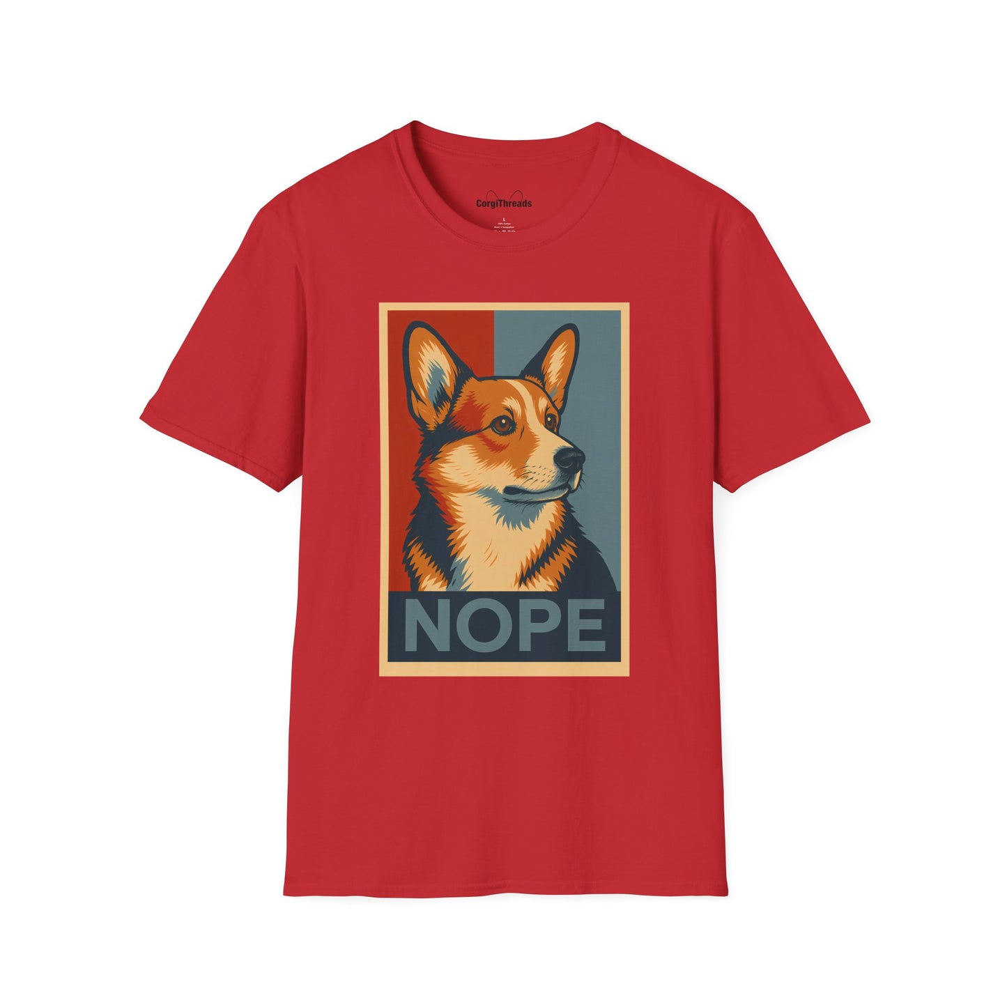 Corgi 'NOPE' Graphic T‑Shirt — Retro Pop Art Tee