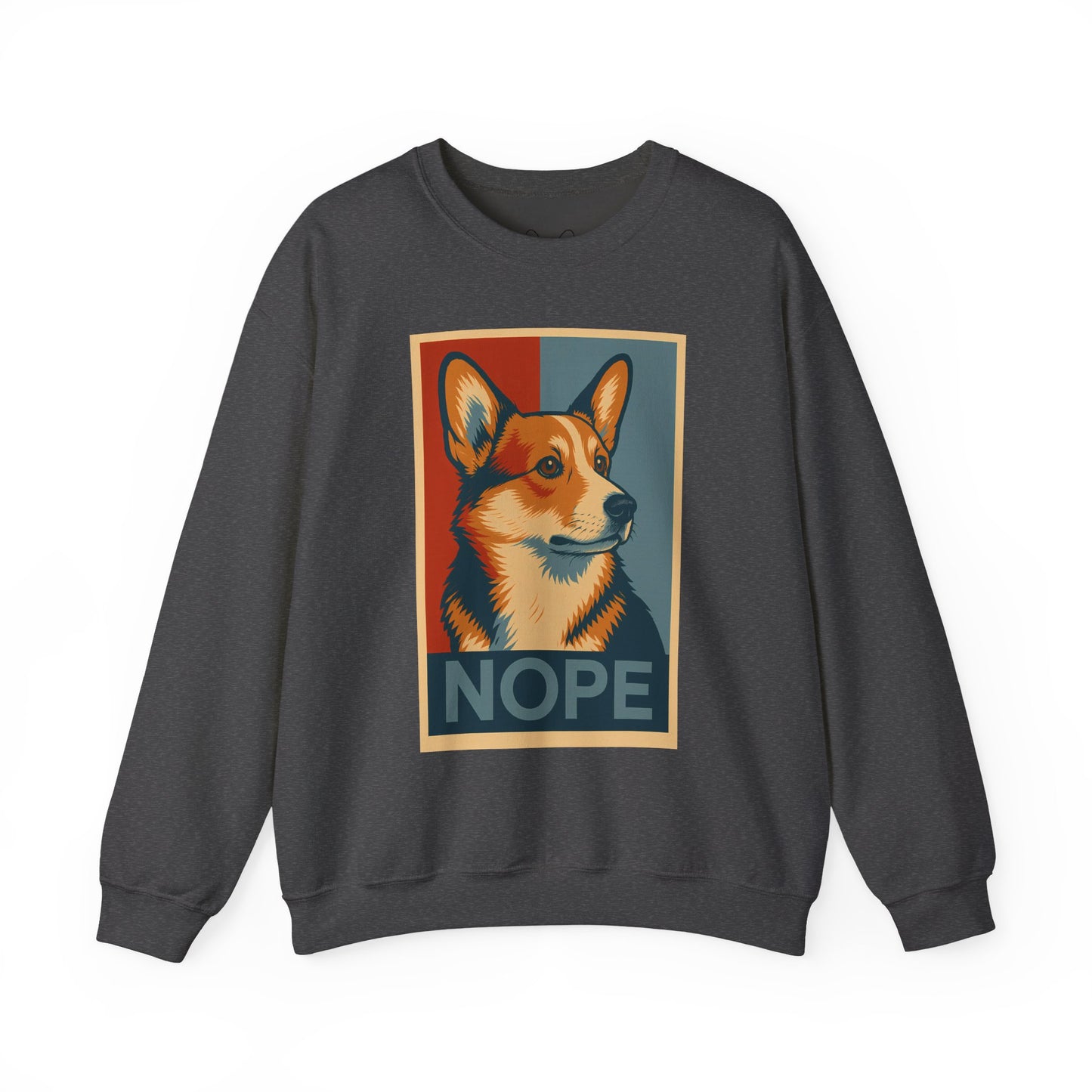 Corgi 'NOPE' Crewneck Sweatshirt – Funny Corgi Graphic Pullover