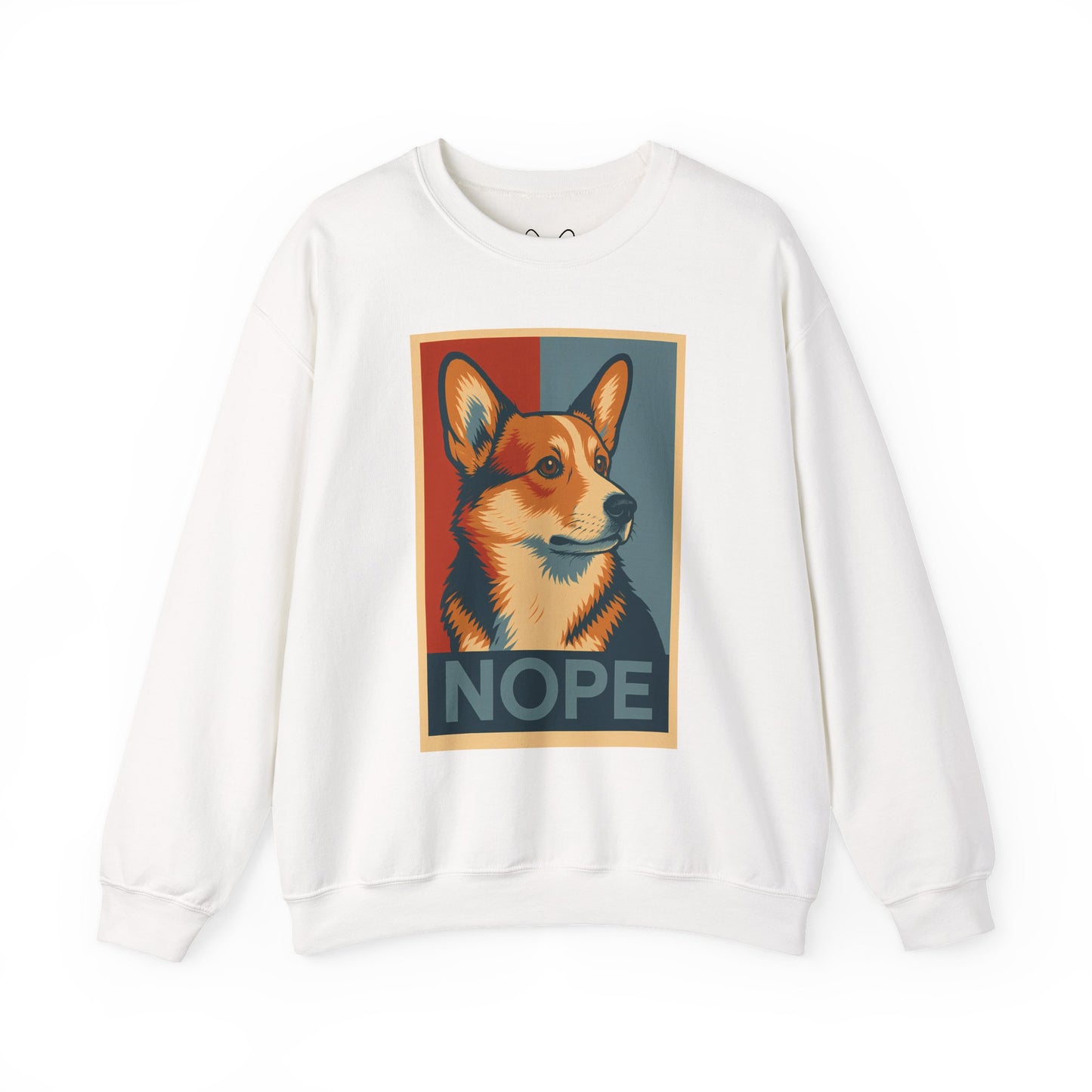 Corgi 'NOPE' Crewneck Sweatshirt – Funny Corgi Graphic Pullover