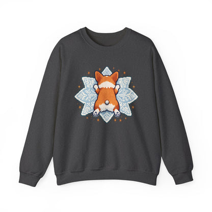 Corgi Sploot Mandala Sweatshirt — Cute Dog Christmas Crewneck