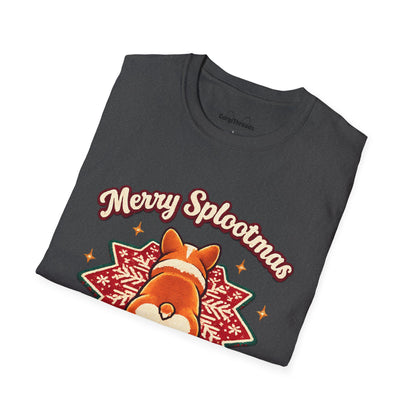 Merry Splootmas Corgi T-Shirt — Cute Holiday Tee