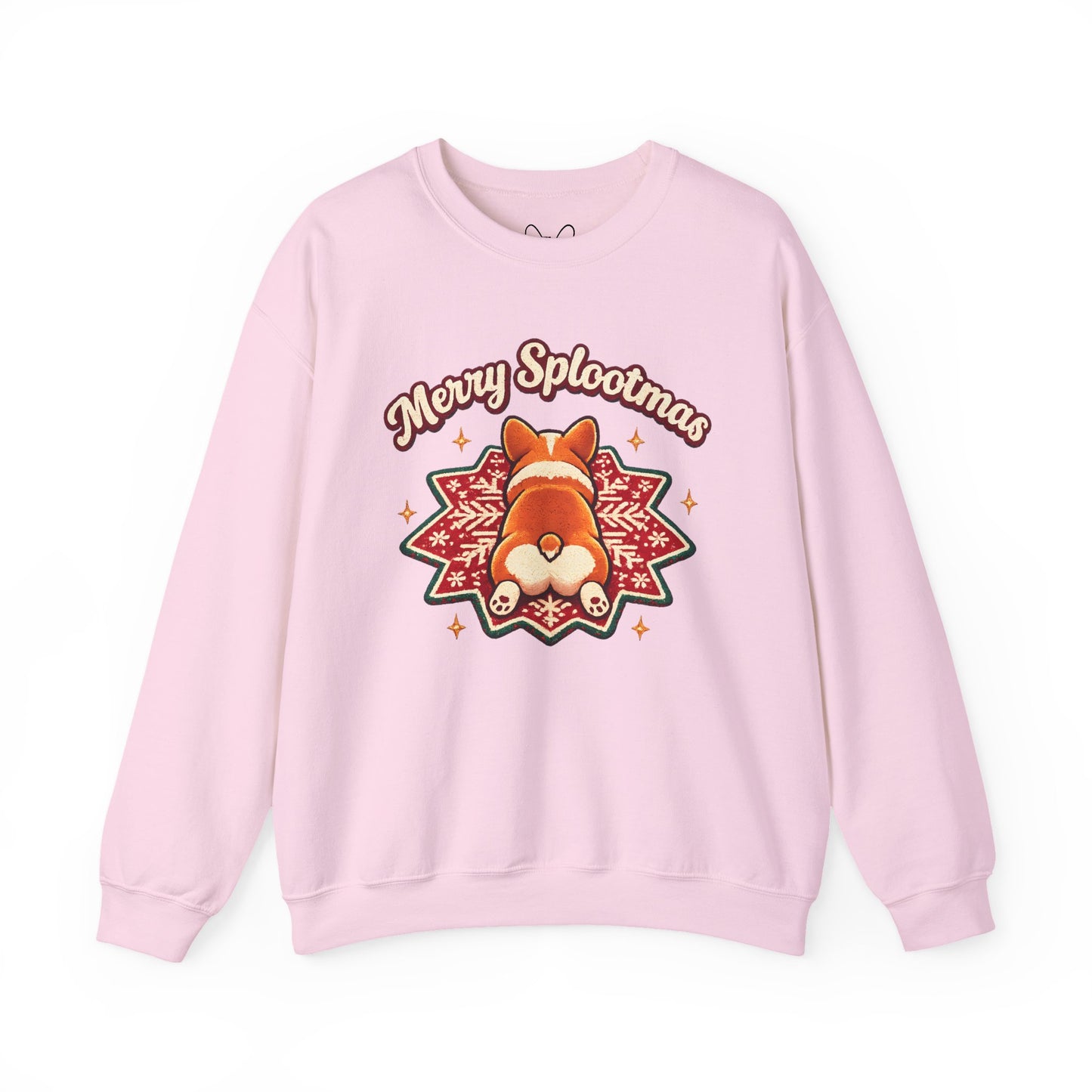 Holiday Corgi Sweatshirt – "Merry Splootmas" Cute Christmas Corgi Crewneck