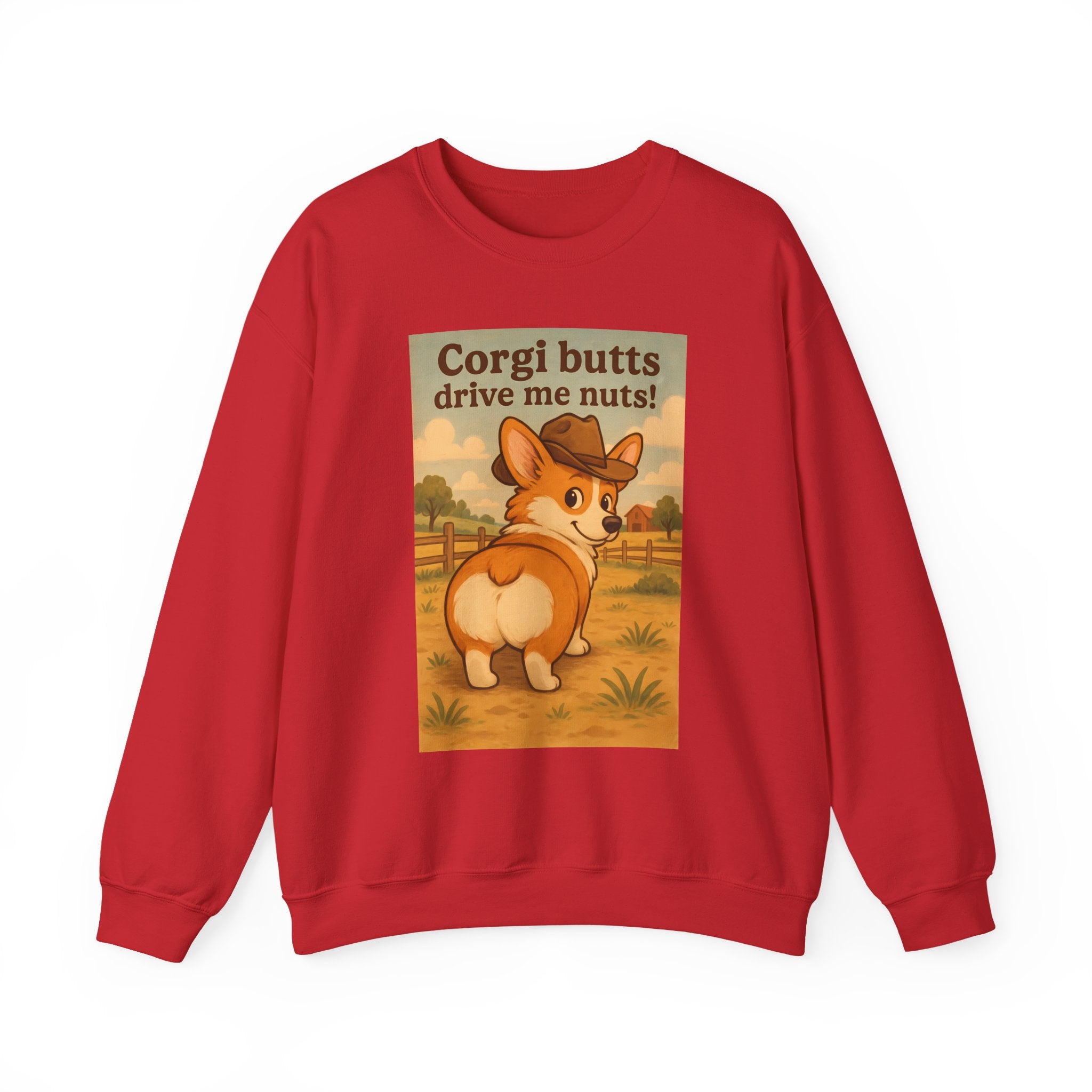 Corgi Butts Drive Me Nuts Sweatshirt — Cute Vintage Corgi Crewneck