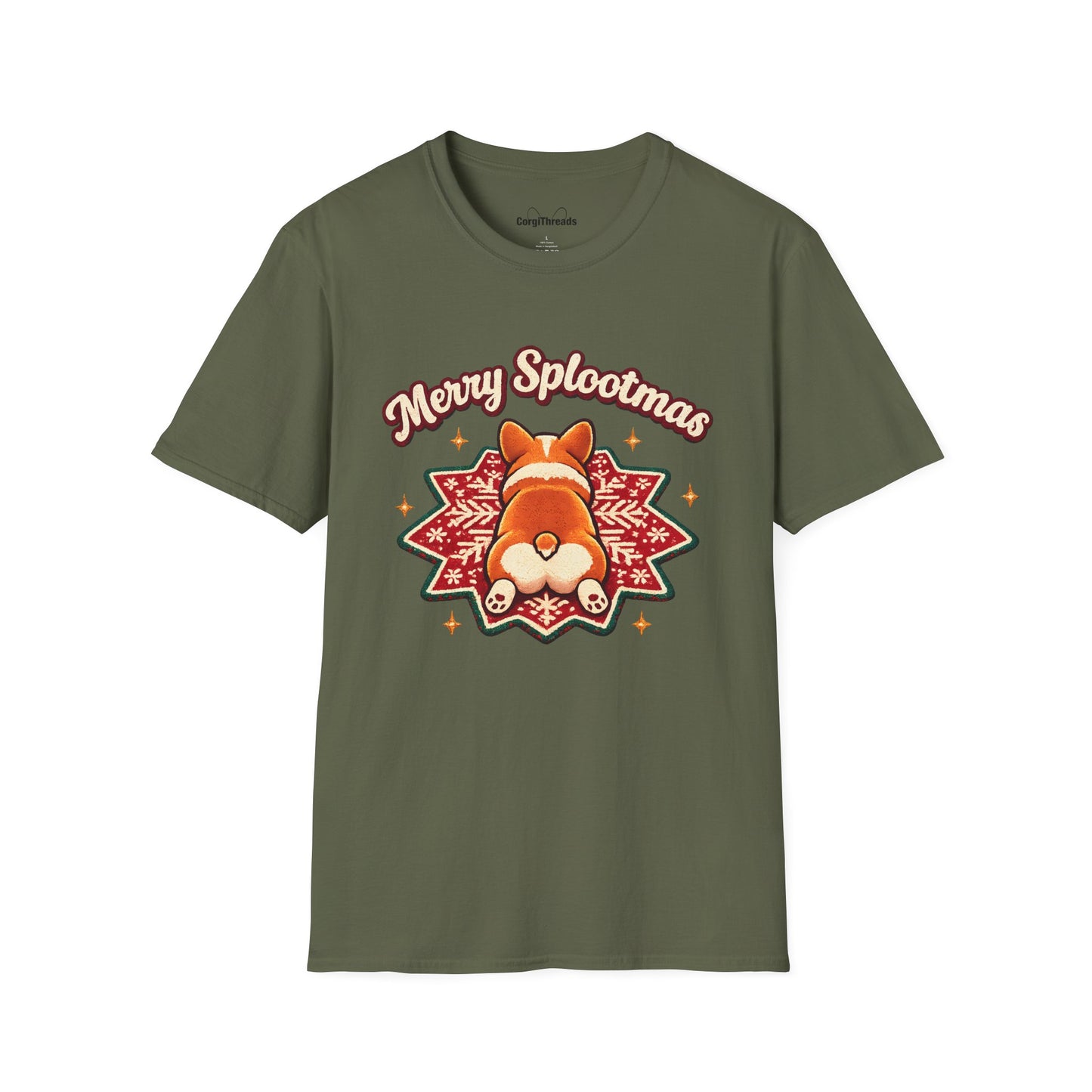 Merry Splootmas Corgi T-Shirt — Cute Holiday Tee