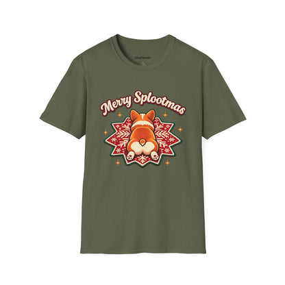 Merry Splootmas Corgi T-Shirt — Cute Holiday Tee