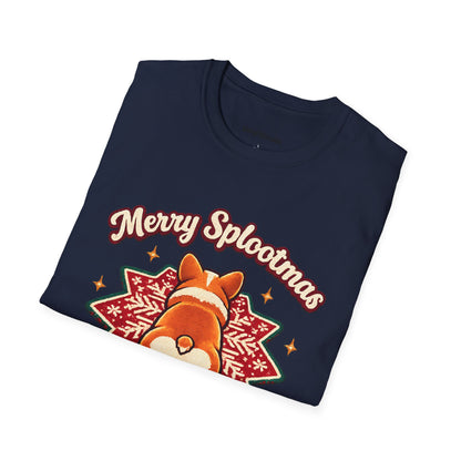Merry Splootmas Corgi T-Shirt — Cute Holiday Tee