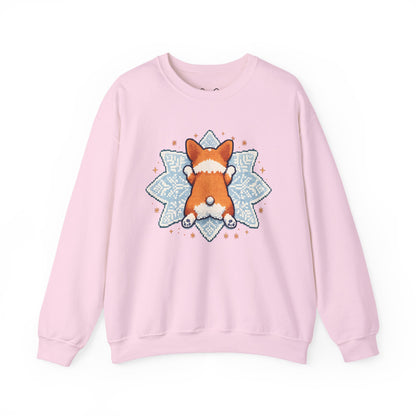 Corgi Sploot Mandala Sweatshirt — Cute Dog Christmas Crewneck