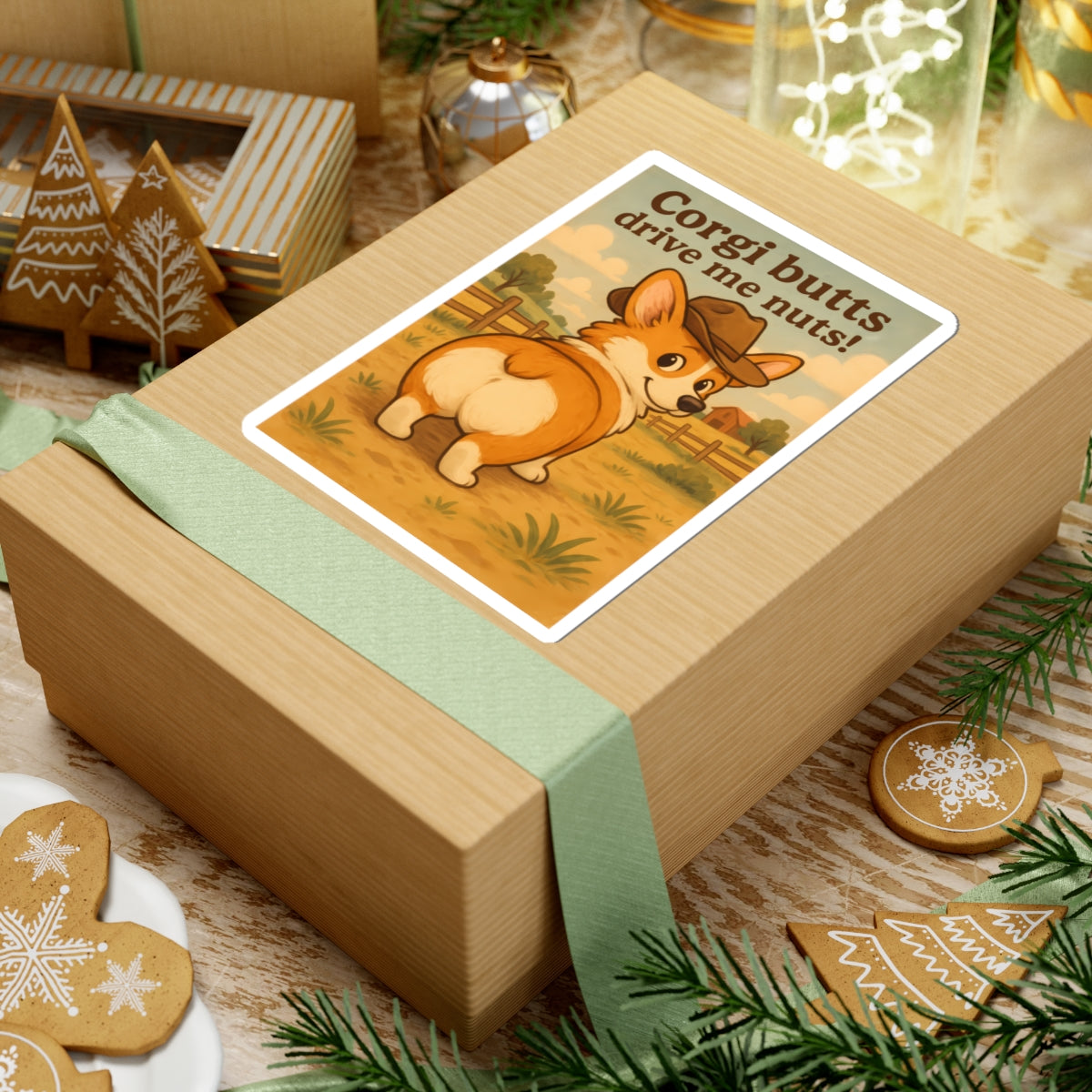 Corgi Butts Drive Me Nuts! Kiss-Cut Sticker