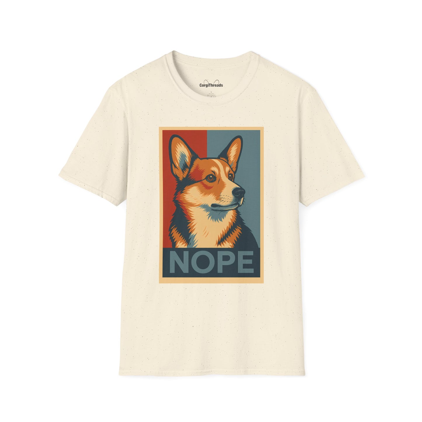 Corgi 'NOPE' Graphic T‑Shirt — Retro Pop Art Tee