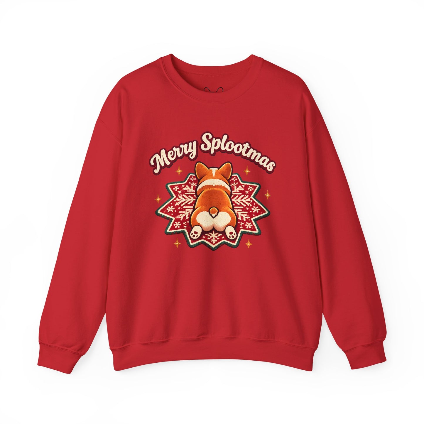 Holiday Corgi Sweatshirt – "Merry Splootmas" Cute Christmas Corgi Crewneck