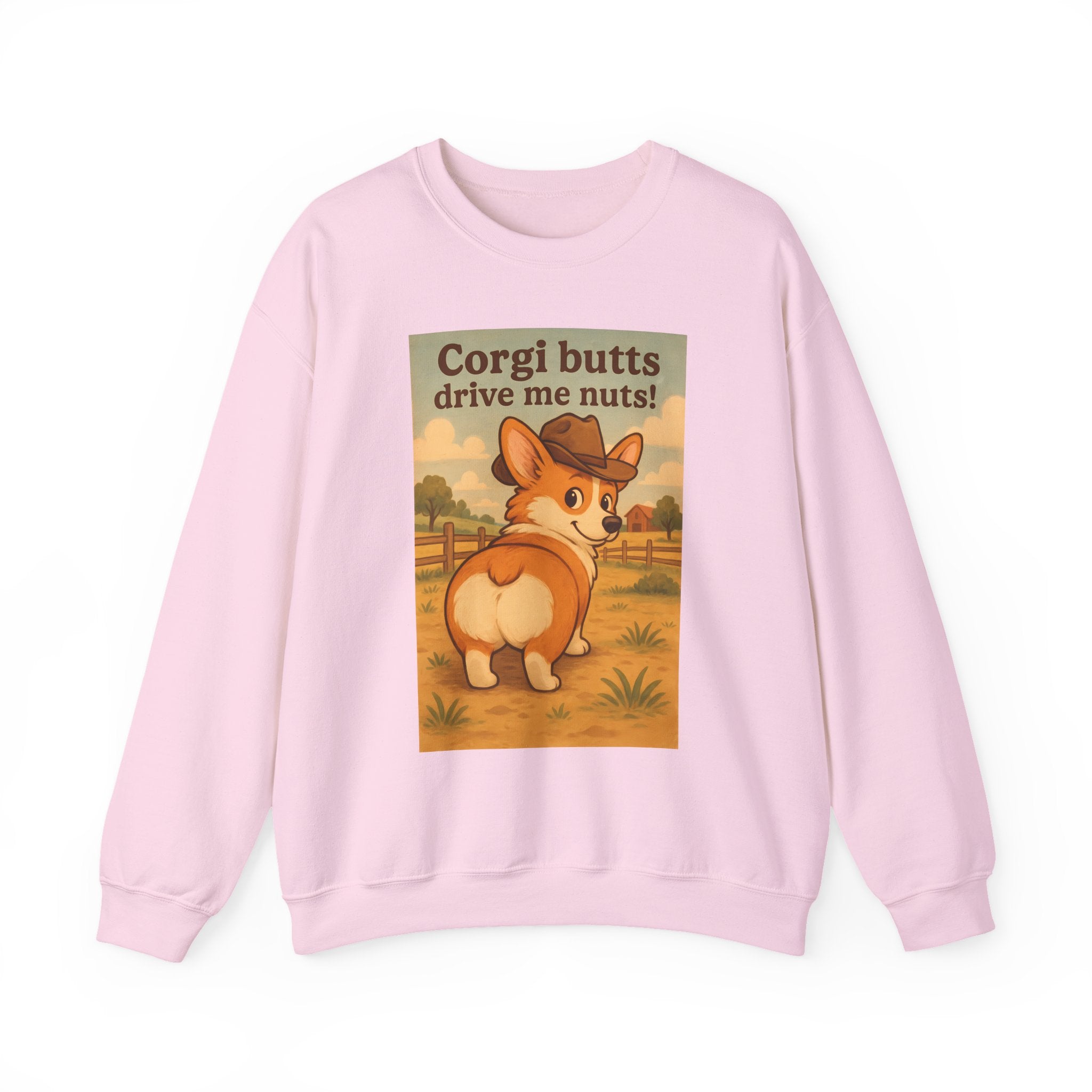 Corgi Butts Drive Me Nuts Sweatshirt — Cute Vintage Corgi Crewneck