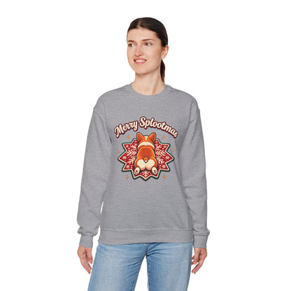 Holiday Corgi Sweatshirt – "Merry Splootmas" Cute Christmas Corgi Crewneck