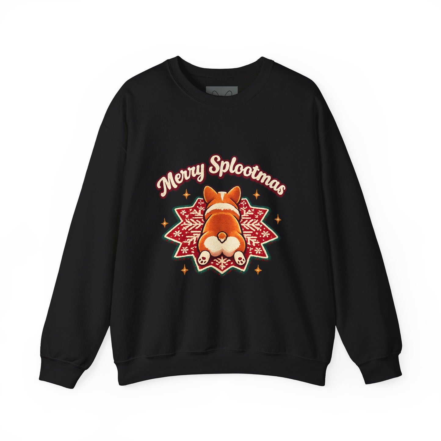 Holiday Corgi Sweatshirt – "Merry Splootmas" Cute Christmas Corgi Crewneck