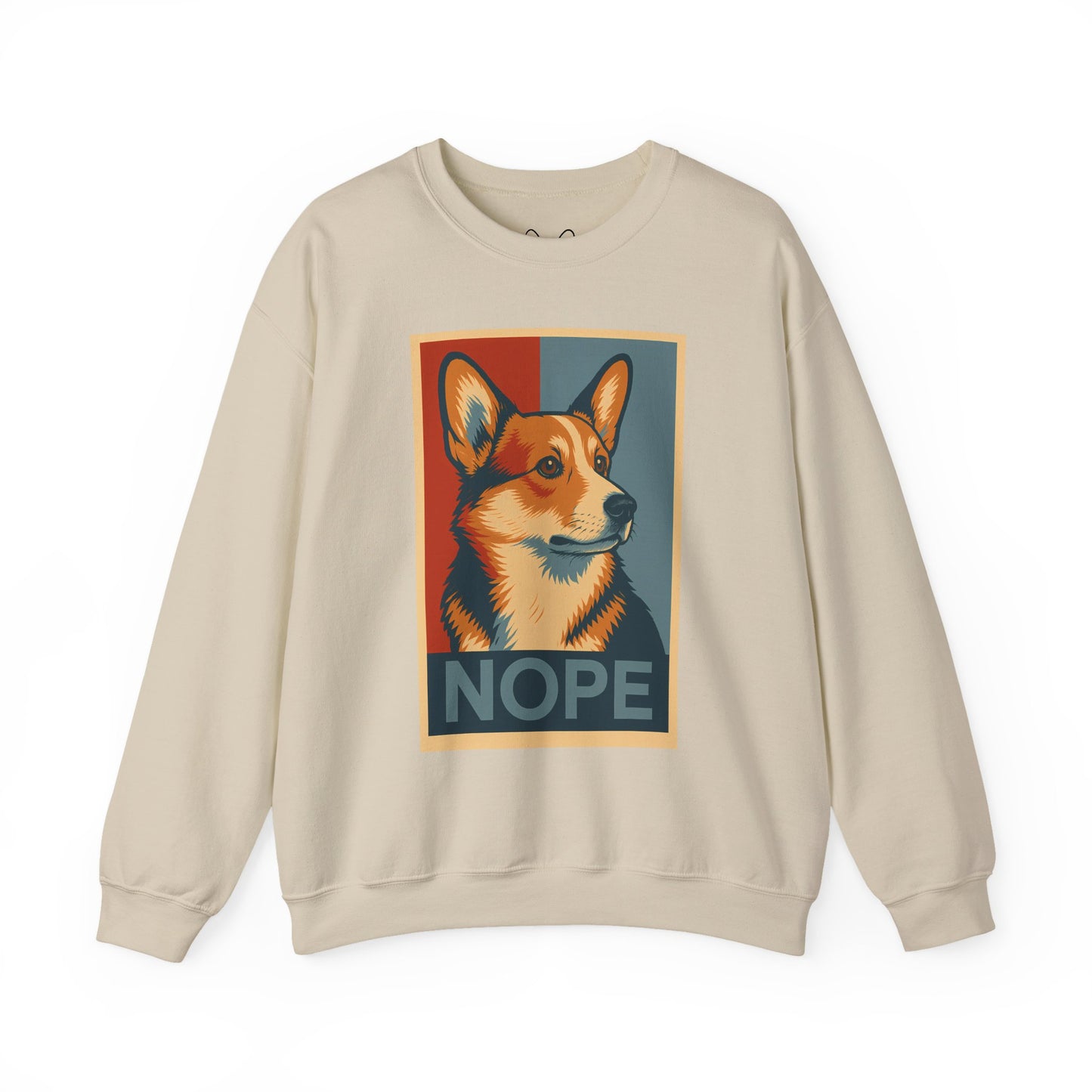 Corgi 'NOPE' Crewneck Sweatshirt – Funny Corgi Graphic Pullover