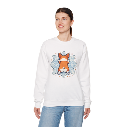 Corgi Sploot Snowflake Sweatshirt — Cute Dog Christmas Crewneck