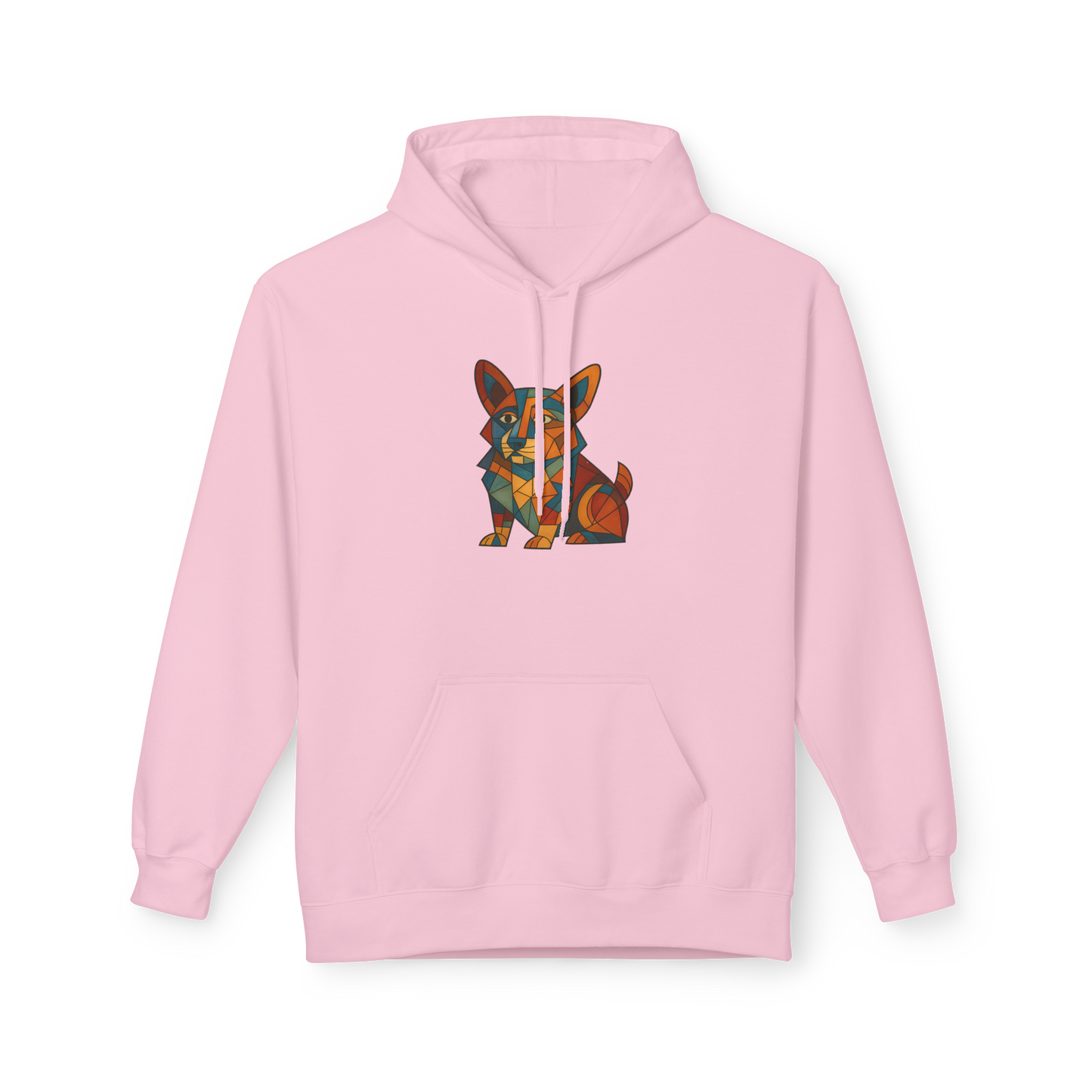 Corgi Cubism Hoodie - Colorful Geometric Dog Pullover