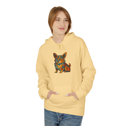 Corgi Cubism Hoodie - Colorful Geometric Dog Pullover