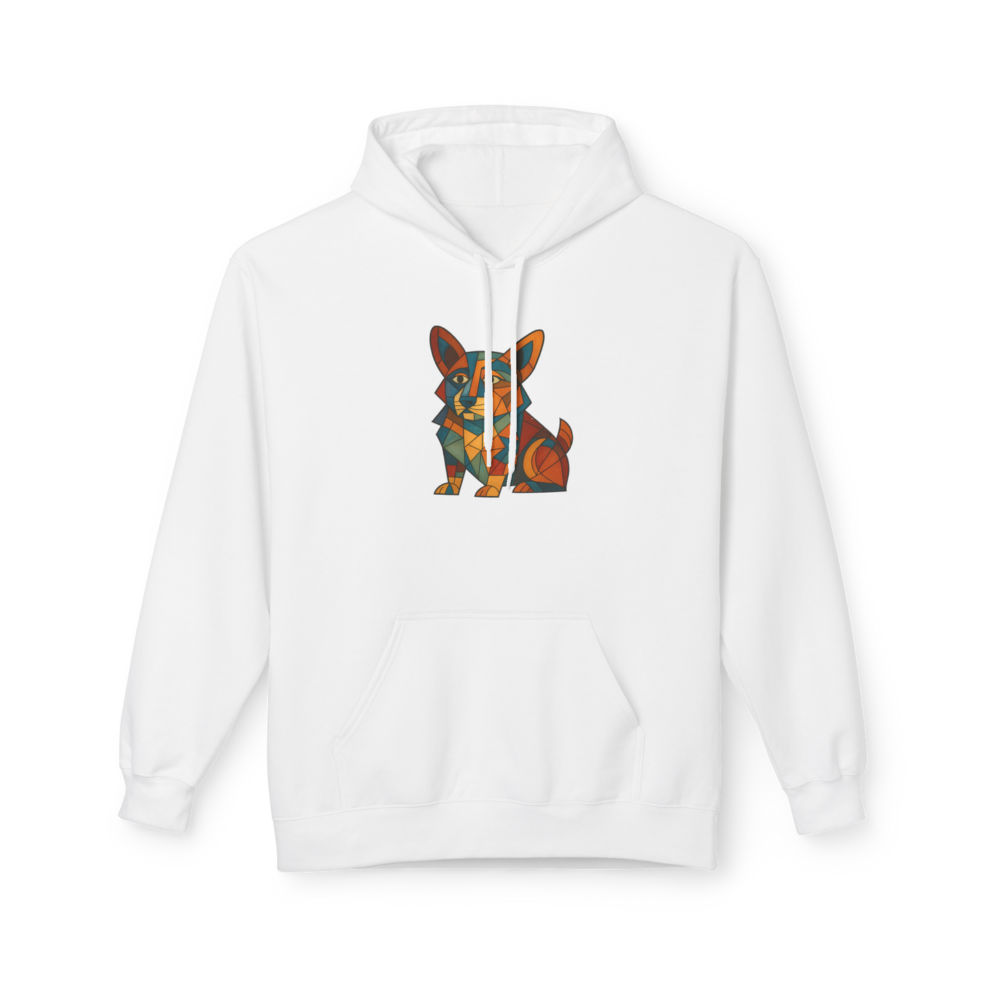 Corgi Cubism Hoodie - Colorful Geometric Dog Pullover