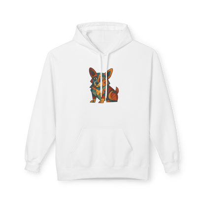 Corgi Cubism Hoodie - Colorful Geometric Dog Pullover