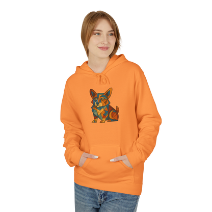 Corgi Cubism Hoodie - Colorful Geometric Dog Pullover