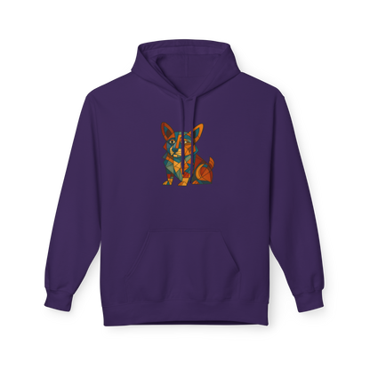 Corgi Cubism Hoodie - Colorful Geometric Dog Pullover