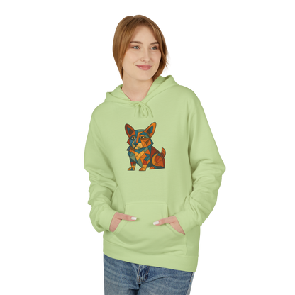 Corgi Cubism Hoodie - Colorful Geometric Dog Pullover